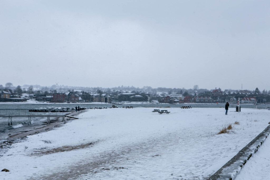 Kold dag med snefygning