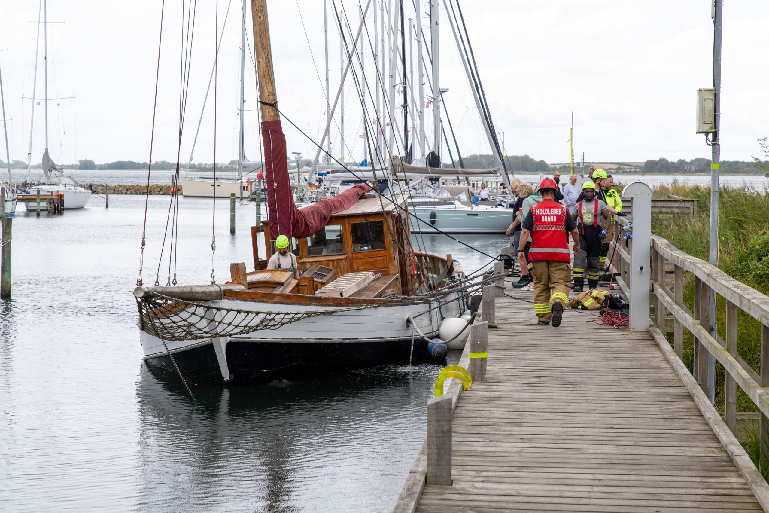 Hørup Frivillige Brandværn kaldt til lystbådehavn