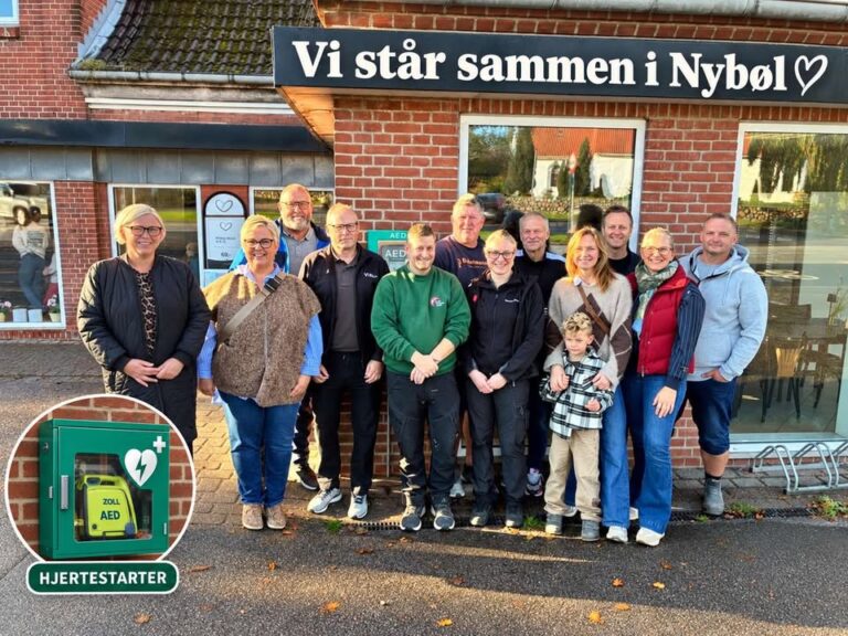 Ny hjertestarter i Nybøl er nu en realitet